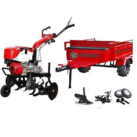 Bartech Farmate 2+1 Benzinli Çapa Makinası 7 Hp Yeni Model + Romörk