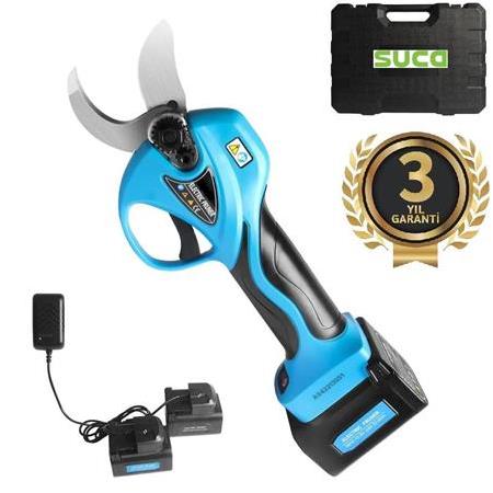 Suca SC 8611 Akülü Şarjlı Budama Makası 40 mm 2 Akülü