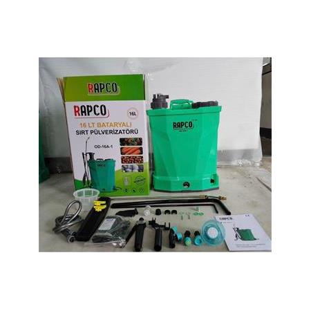Rapco Turbo Şarjlı Ve Kollu Sırt Tipi İlaç Pompası Akülü İlaçlama Makinesi 16 L