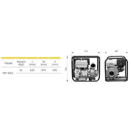 Gardenpro WP-40CI Yüksek Basınçlı Su Motoru 60 mt-90 Ton/saat 15 Hp YENİ