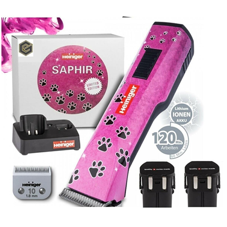 Heiniger Saphir Pink Kedi Köpek Traş Makinesi İki Akülü