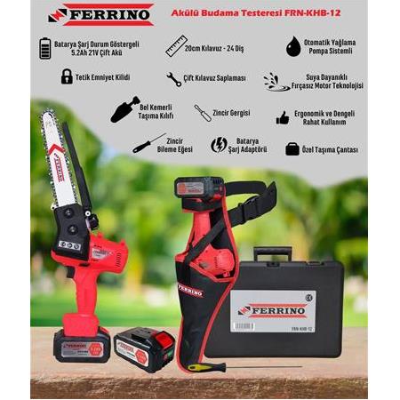 Ferrino KHB-12 Akülü Budama Testeresi 5.2Ah Lithium-İon Akü