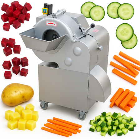 Dalle JQ-100 Endüstriyel Elektrikli Multi Fonksiyonlu Meyve Sebze Dilimleme Makinası 600 Kg/Saat